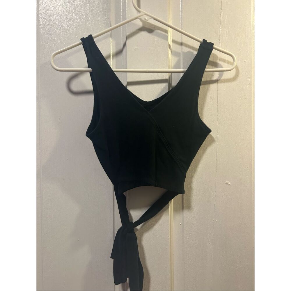 Black Hollister Wrap Around Crop Top
